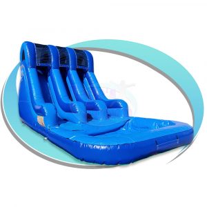 WS-128D / 18 ft / Blue Double Line Water Slide